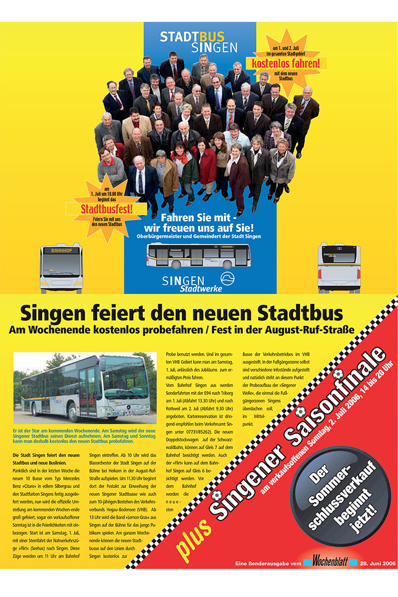 Sonderbeilage vom 28. Juni