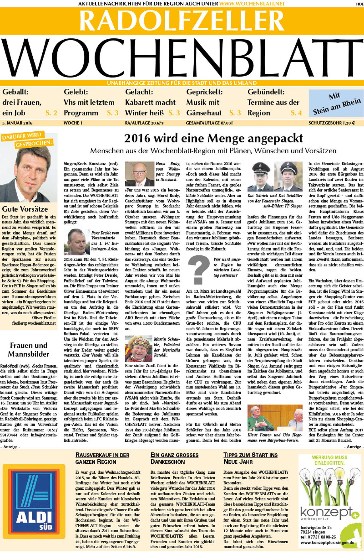 Ausgabe 01 vom 05. Januar 2016