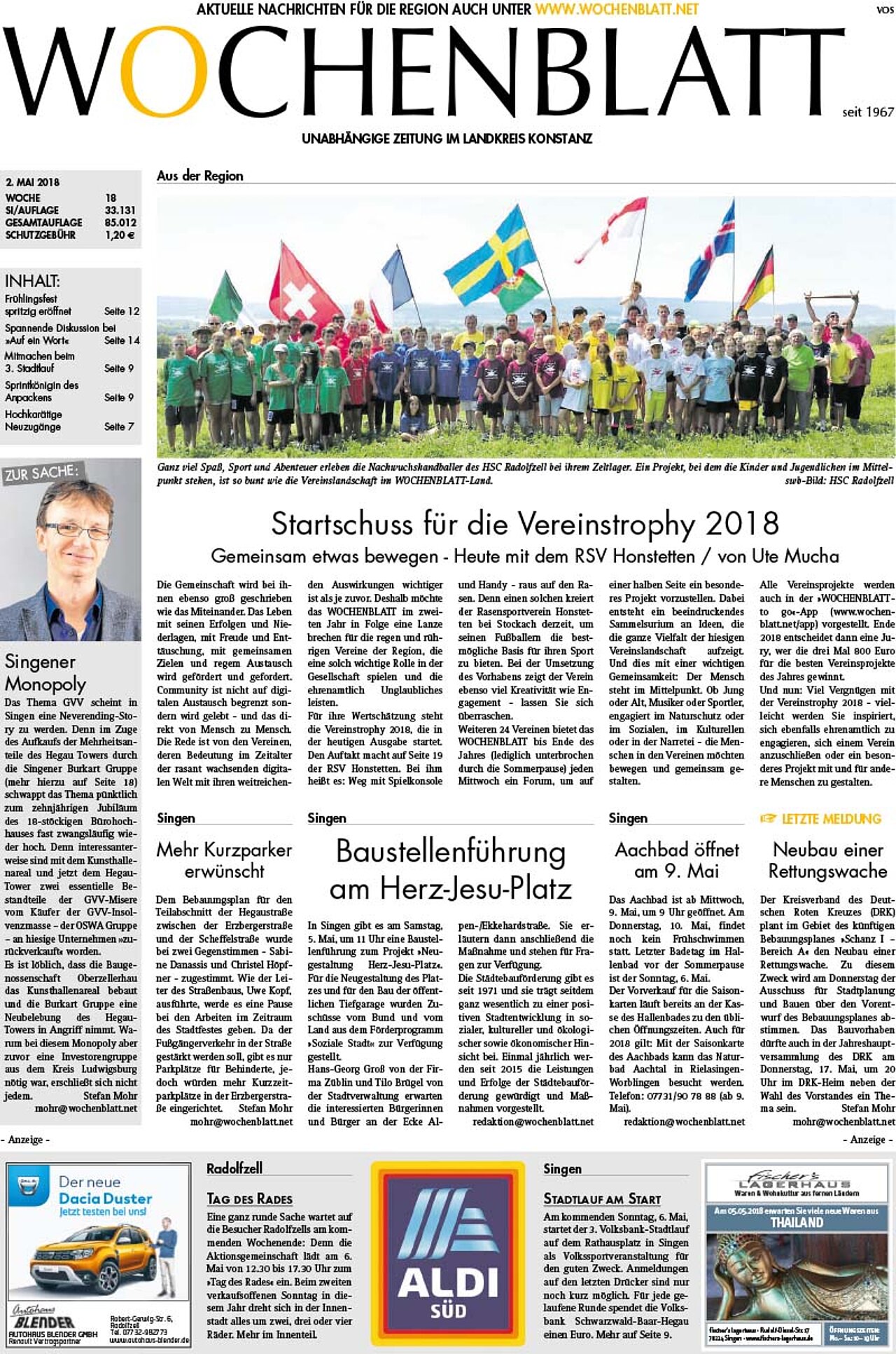 Ausgabe 18 vom 02. Mai 2018