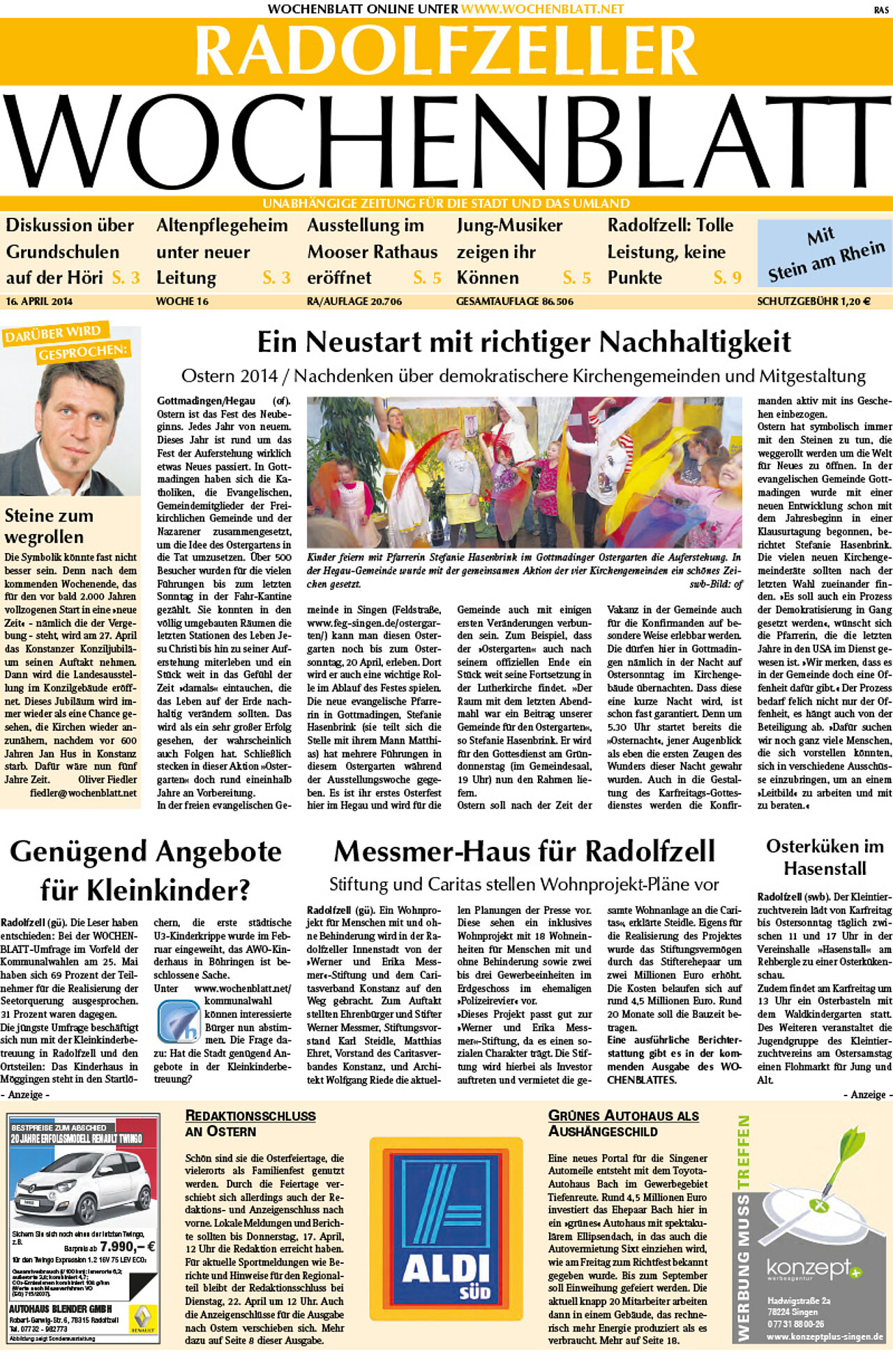 Ausgabe 16 vom 16. April 2014
