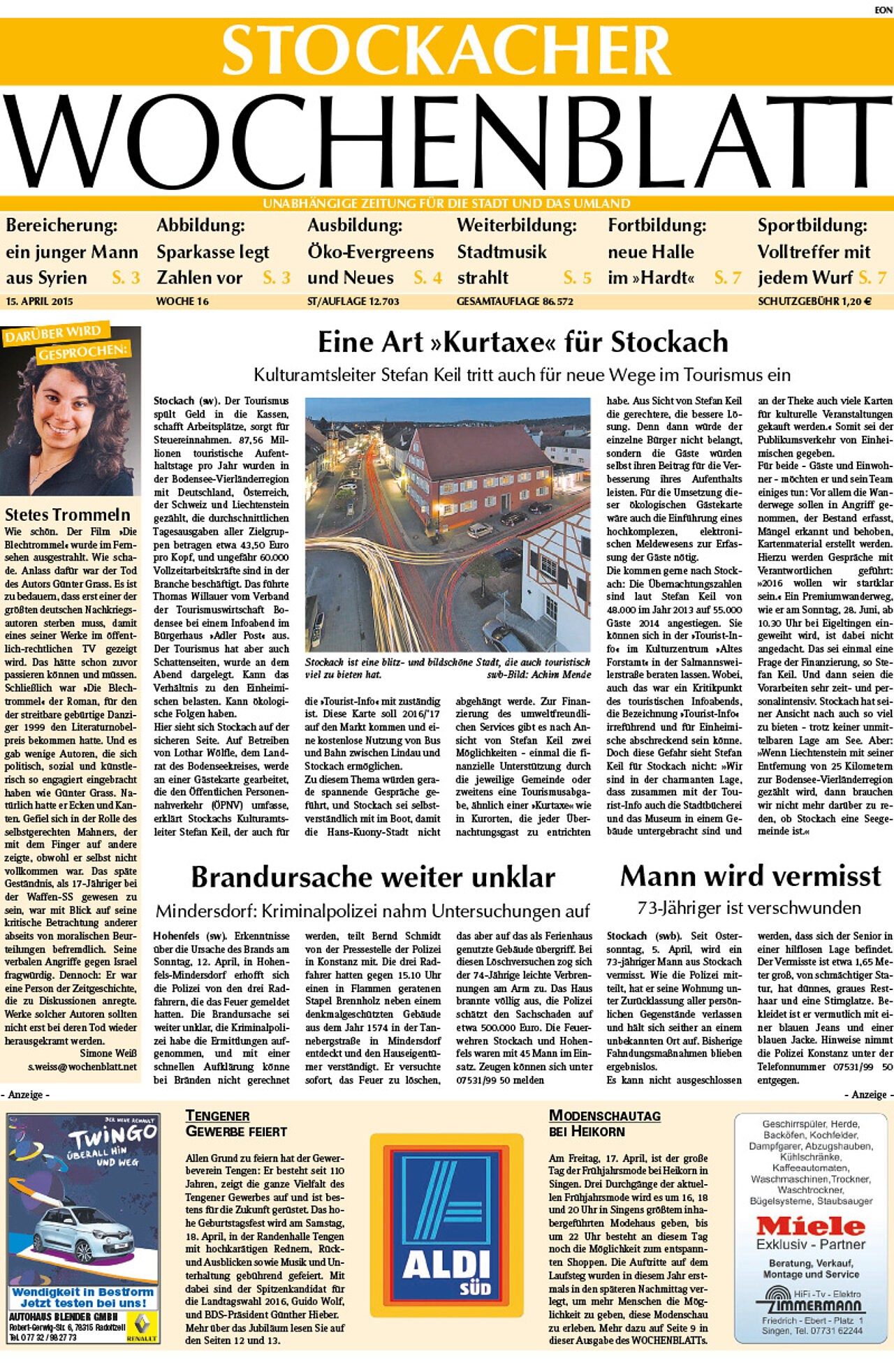 Ausgabe 16 vom 15. April 2015