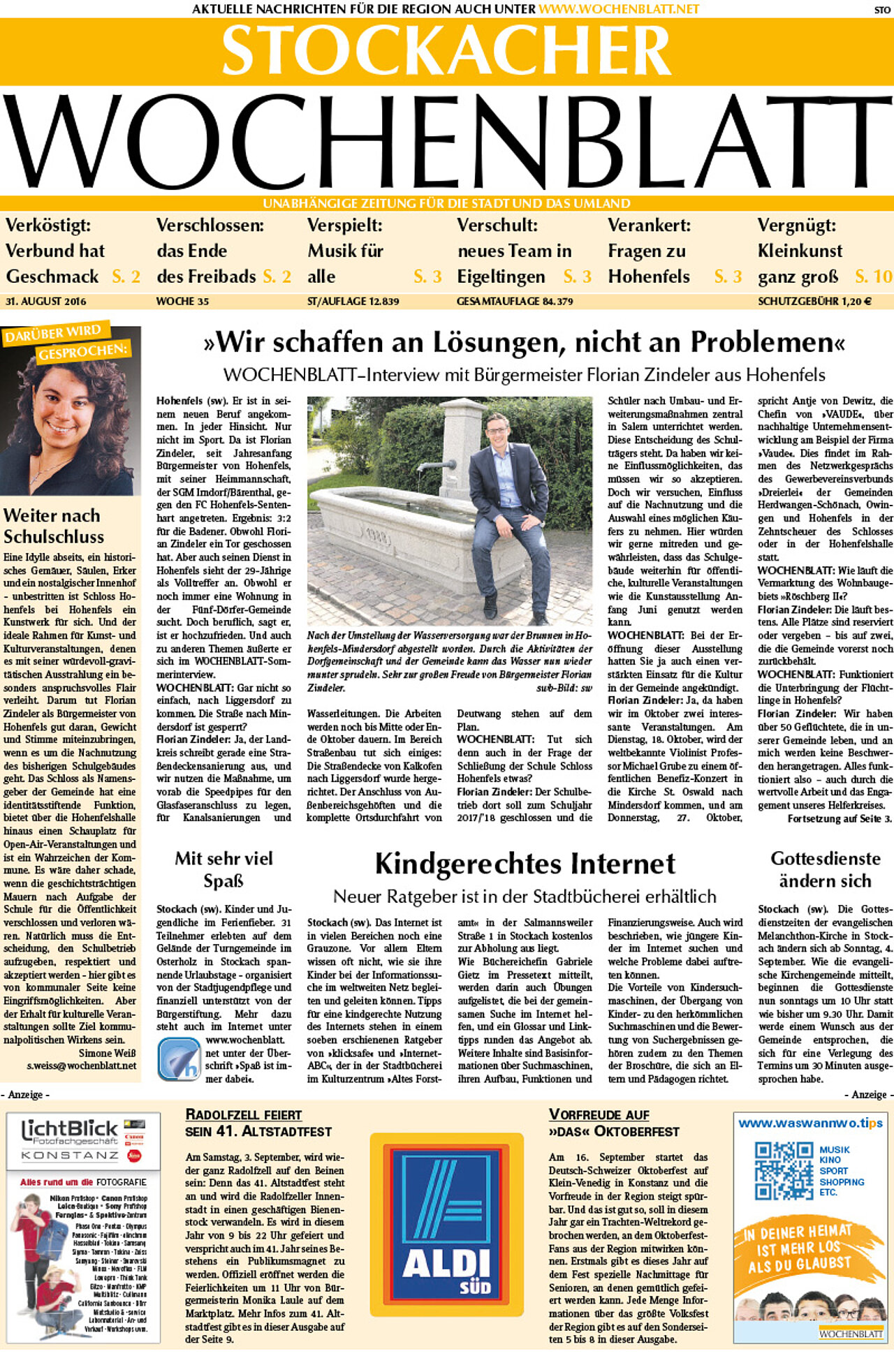 Ausgabe 35 vom 31. August 2016
