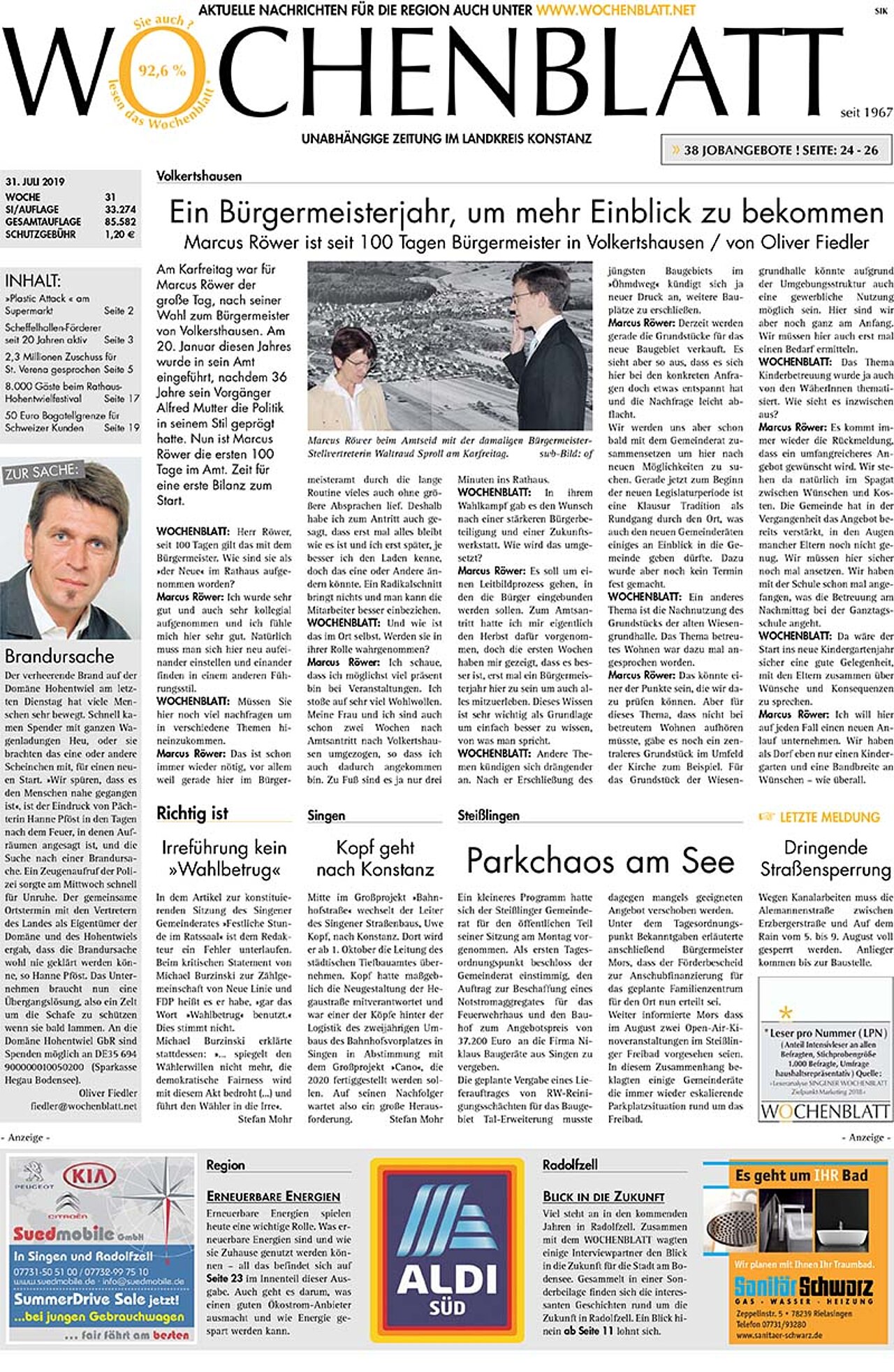 Ausgabe 31 vom 31. Juli 2019