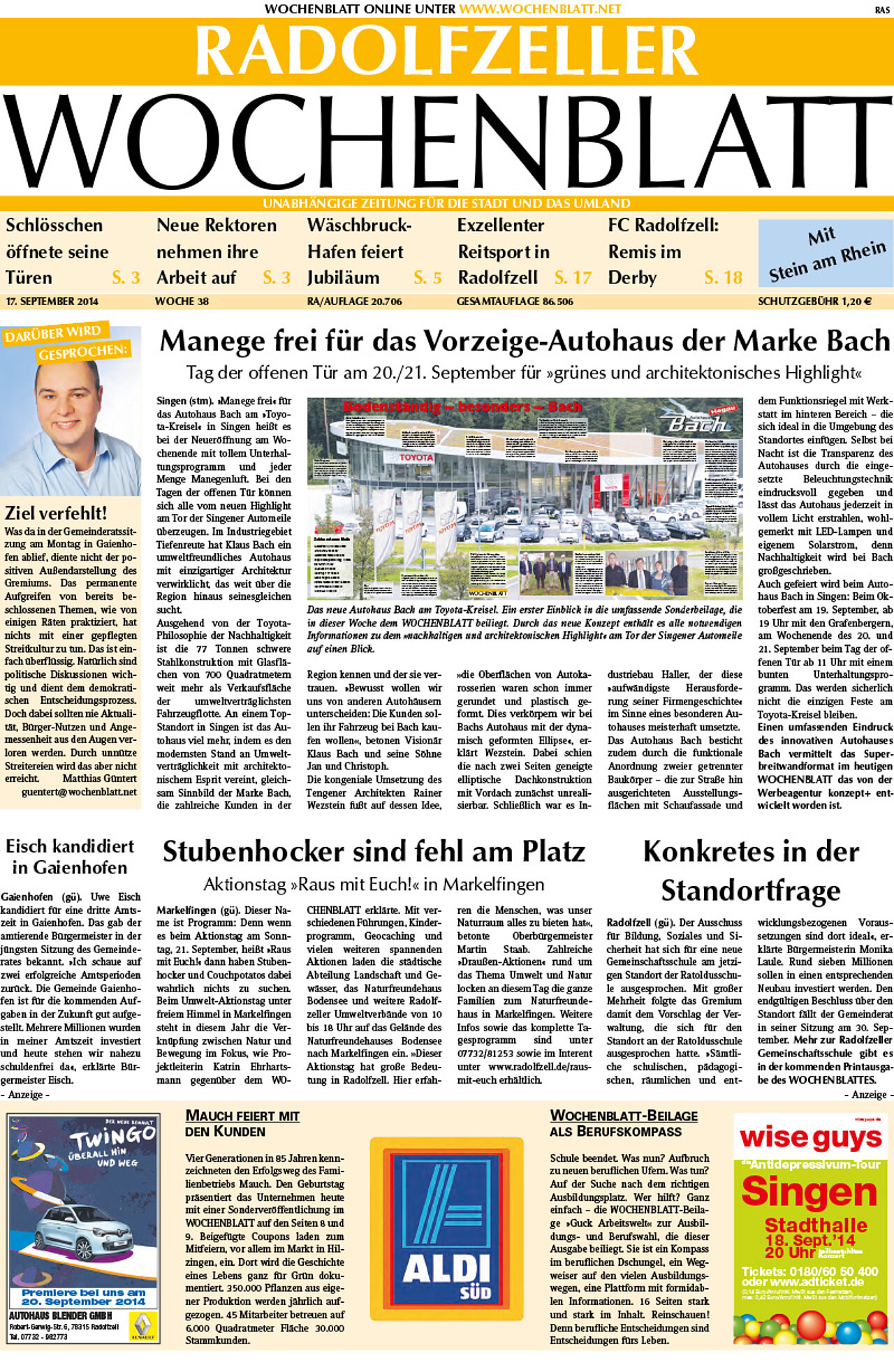 Ausgabe 38 vom 17. September 2014