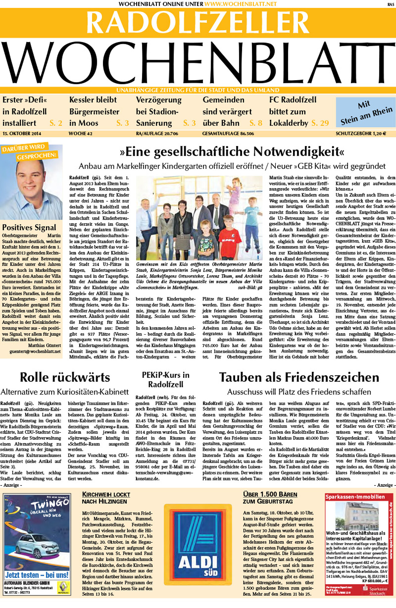 Ausgabe 42 vom 15. Oktober 2014
