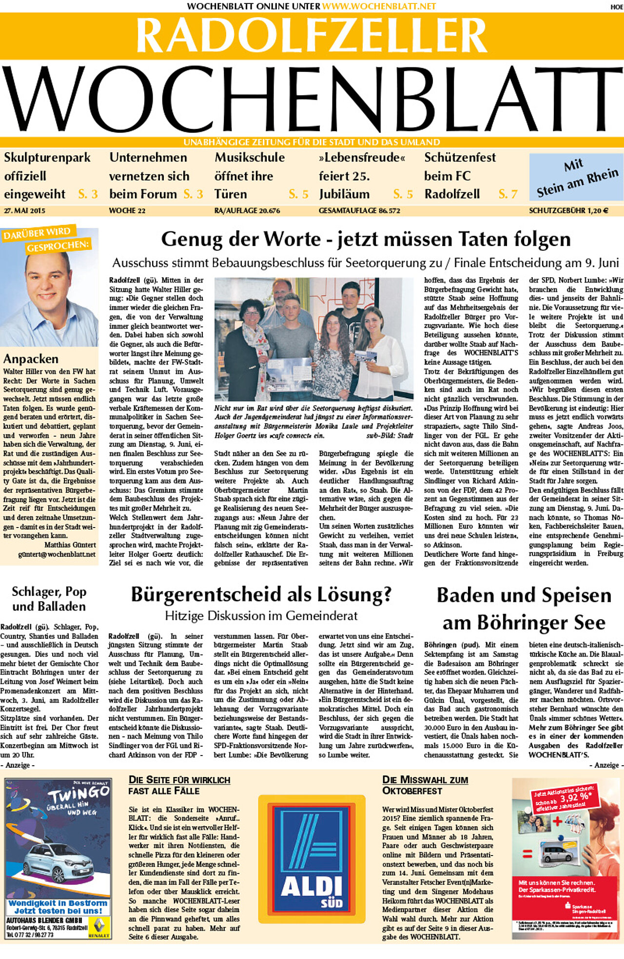 Ausgabe 22 vom 27. Mai 2015