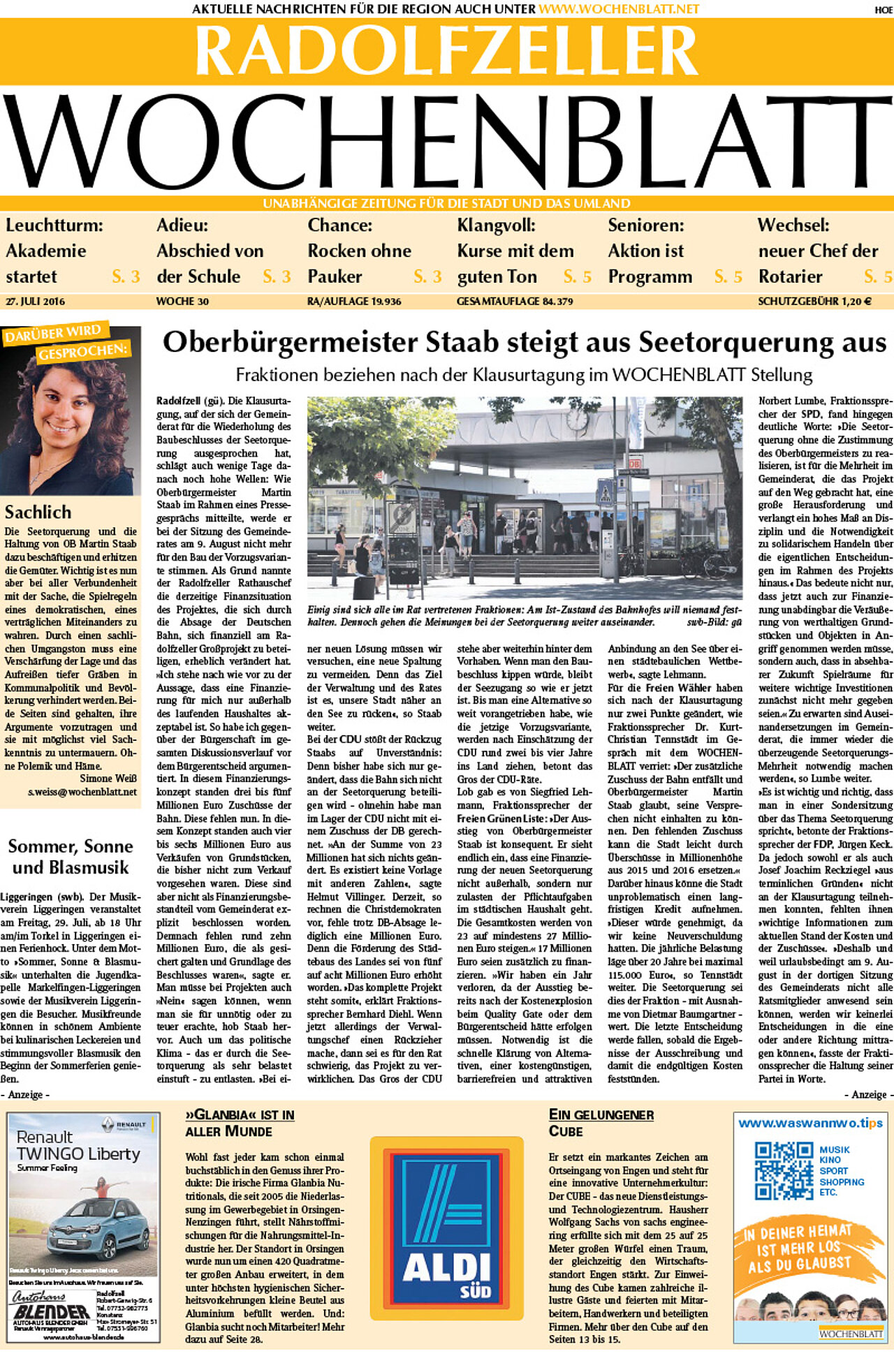 Ausgabe 30 vom 27. Juli 2016