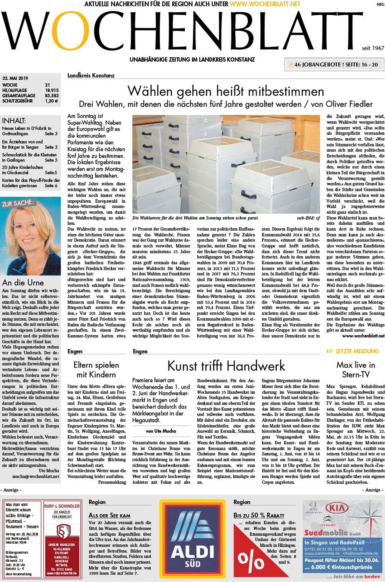 Ausgabe 21 vom 22. Mai 2019