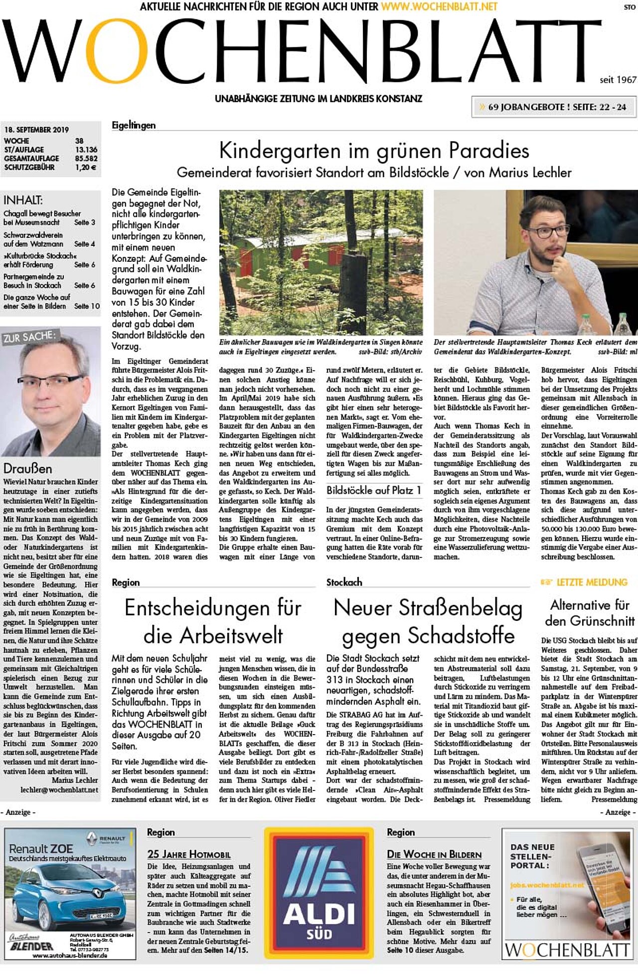 Ausgabe 38 vom 18. September 2019