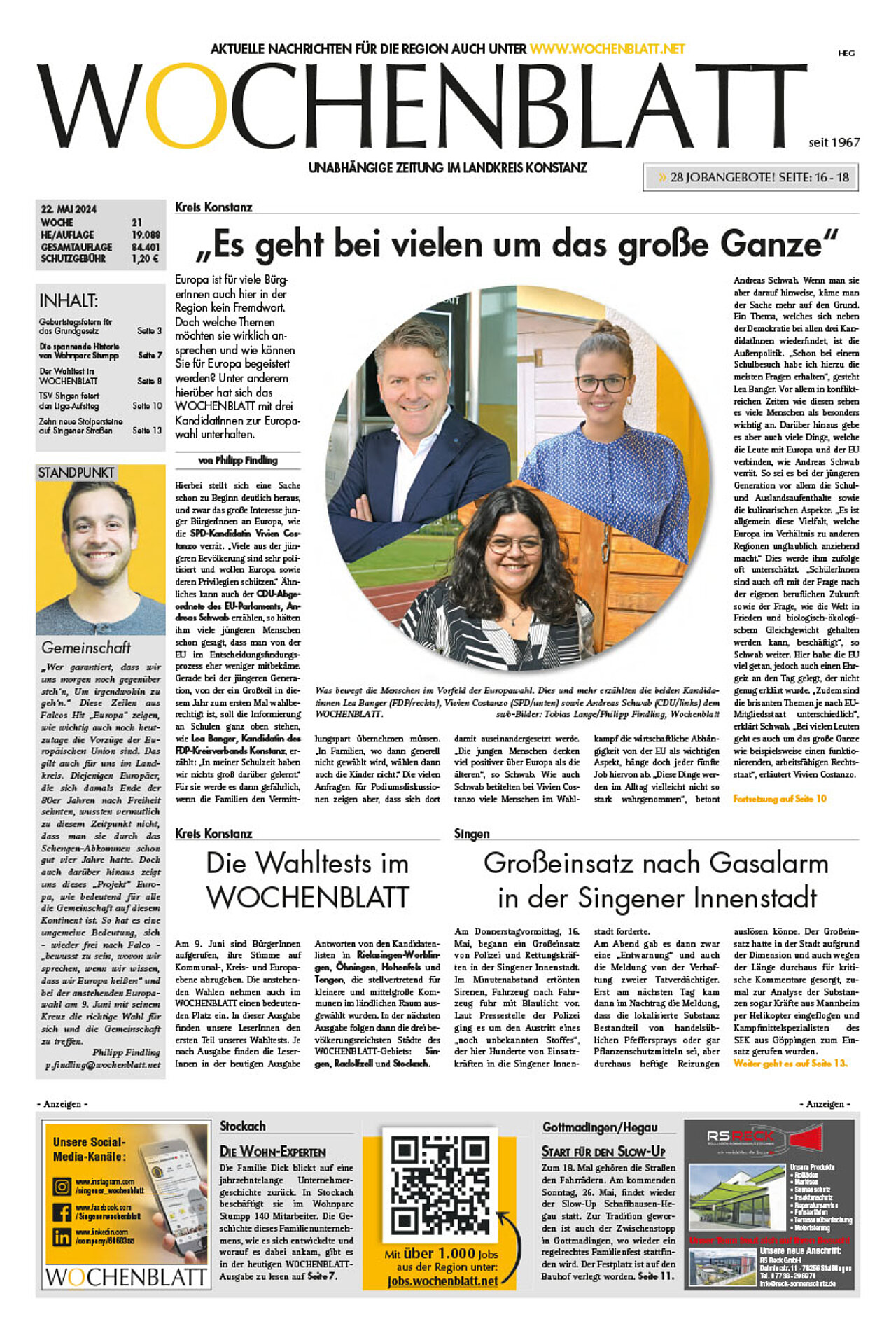 Ausgabe 21 vom 22. Mai 2024
