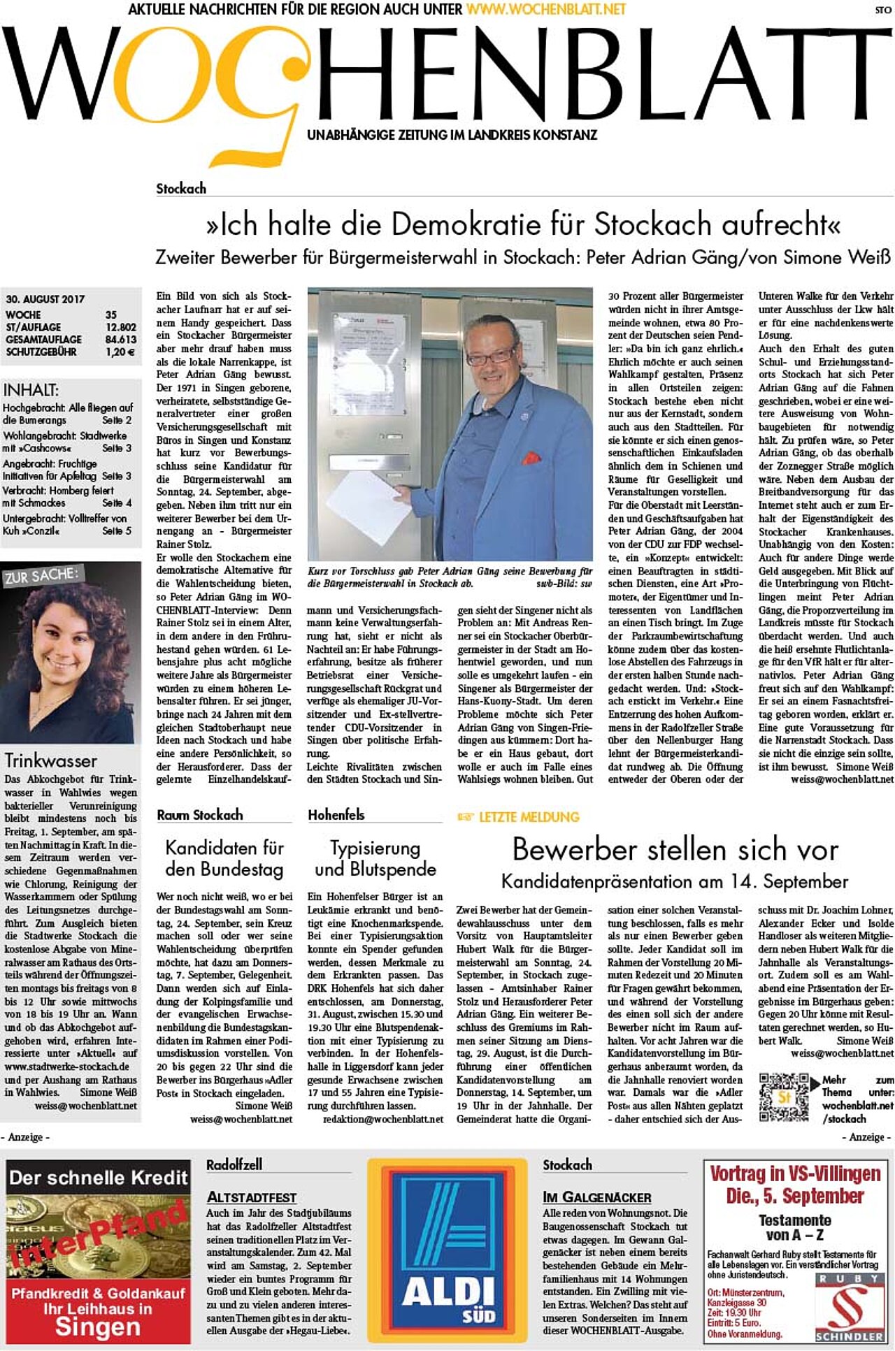 Ausgabe 35 vom 30. August 2017