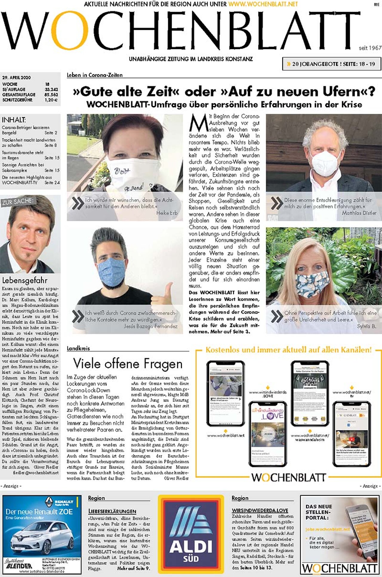 Ausgabe 18 vom 29. April 2020