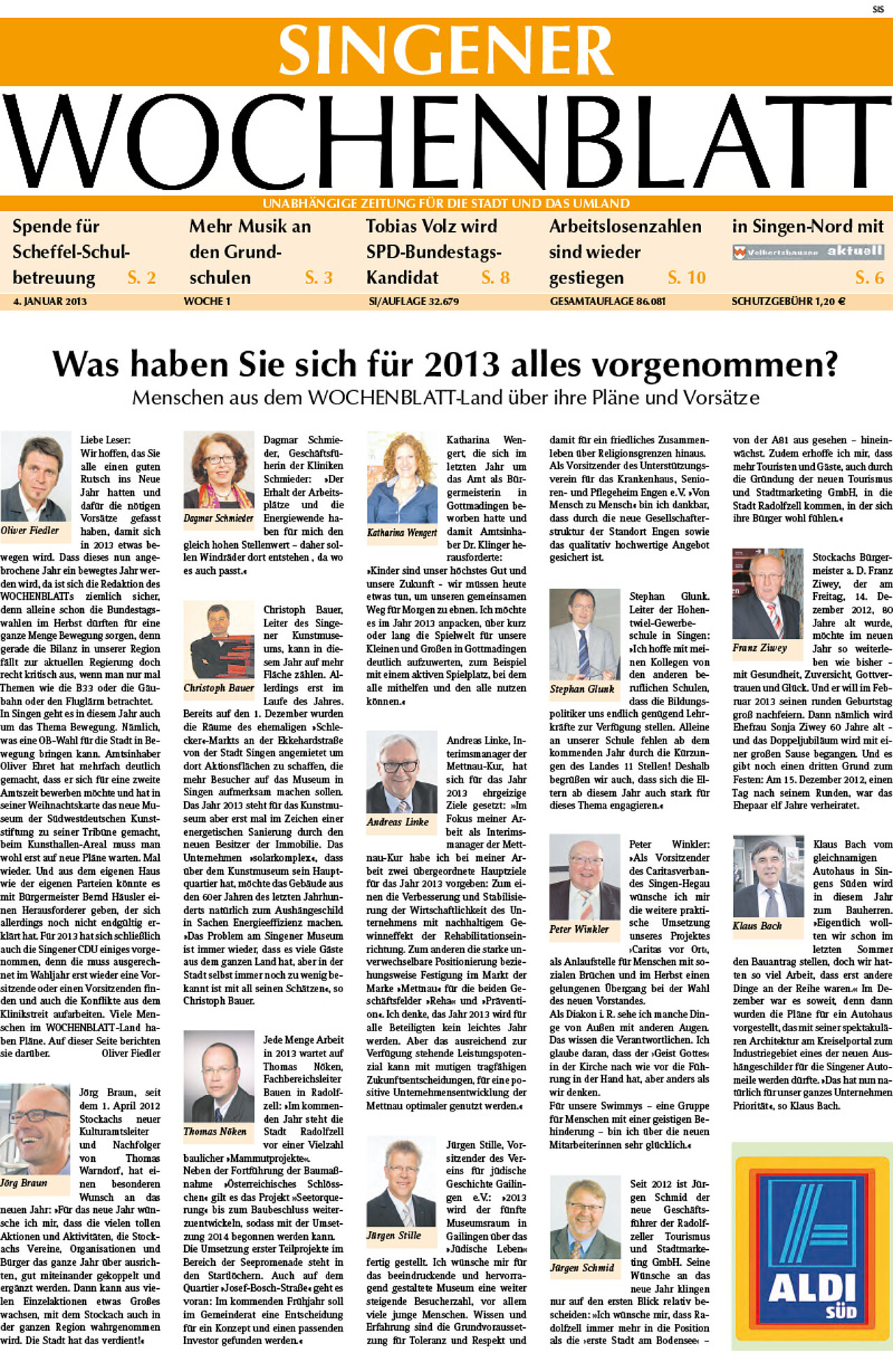 Ausgabe 01 vom 04. Januar 2013