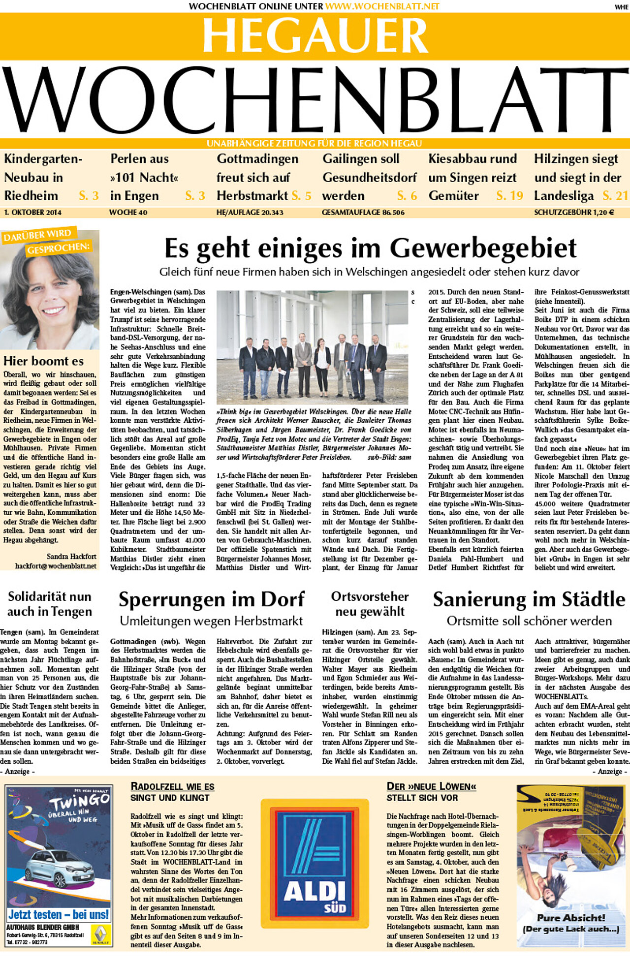 Ausgabe 40 vom 01. Oktober 2014
