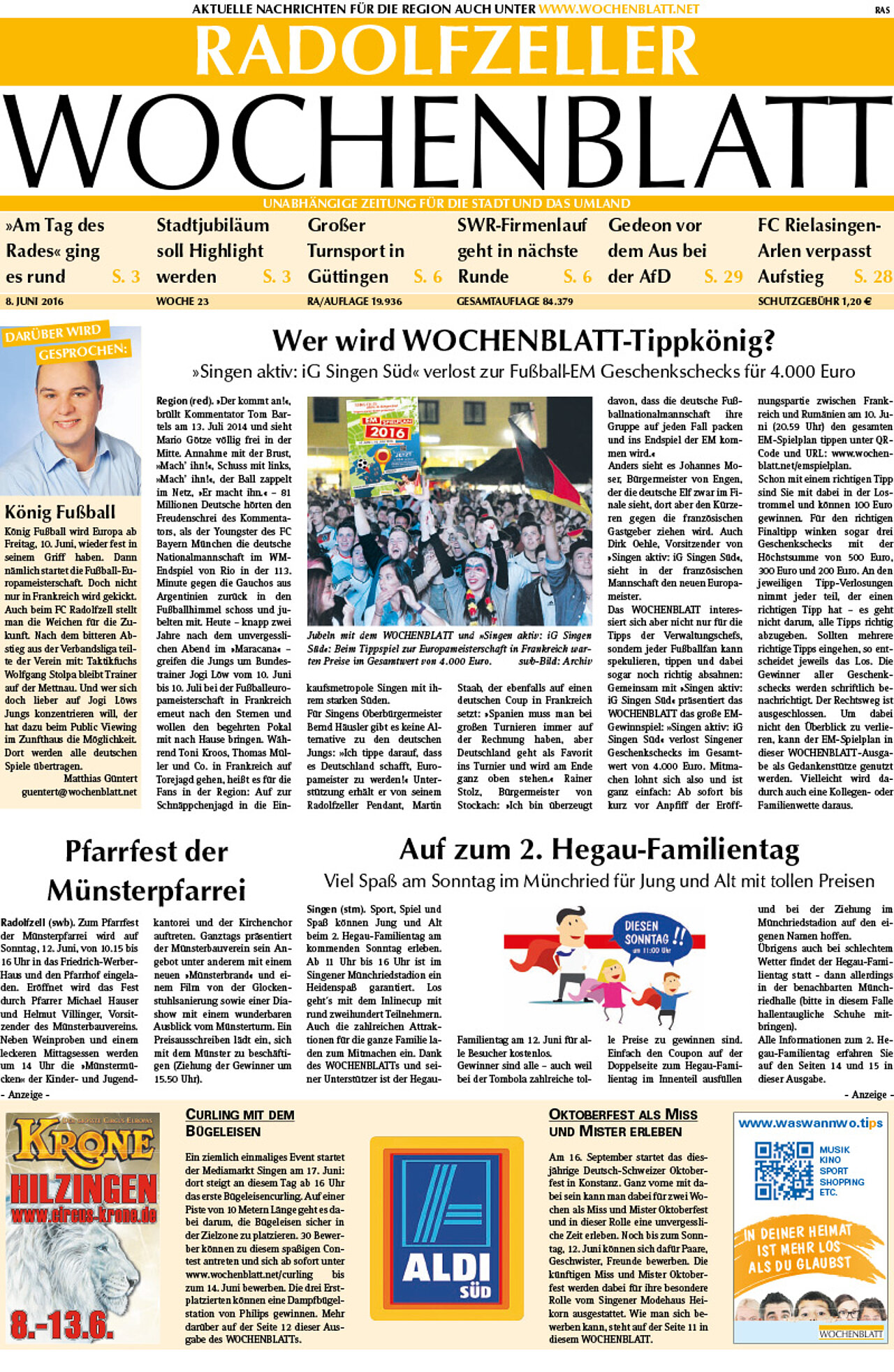 Ausgabe 23 vom 08. Juni 2016