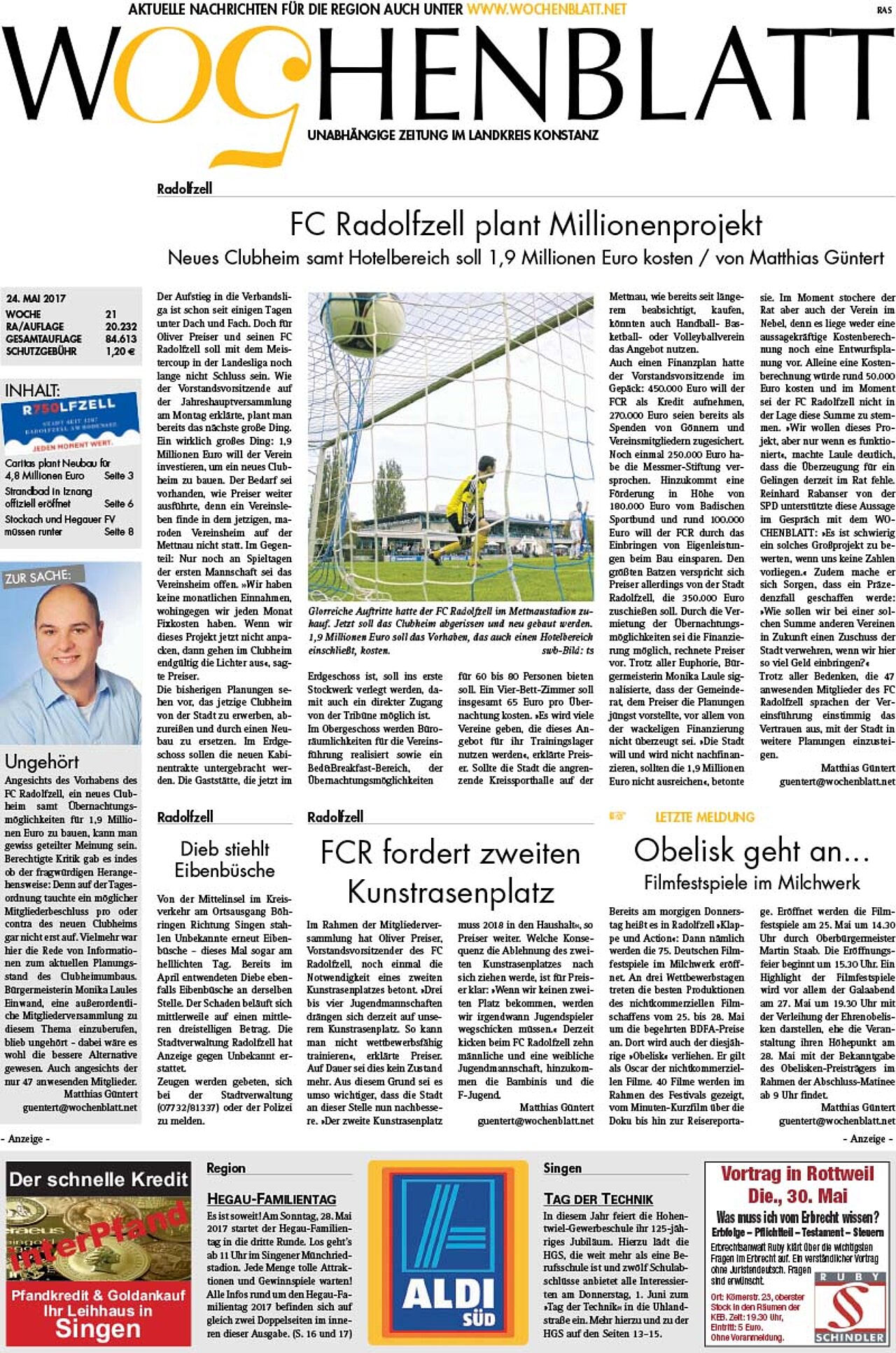 Ausgabe 21 vom 24. Mai 2017