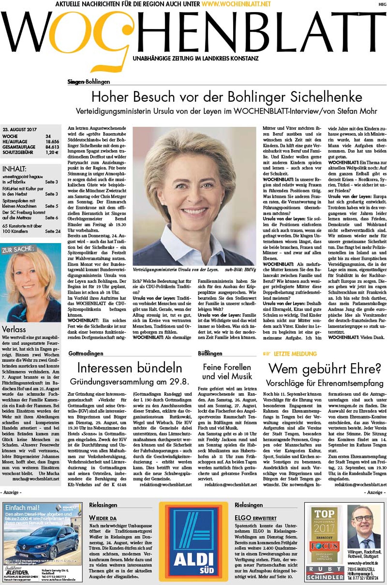 Ausgabe 34 vom 23. August 2017