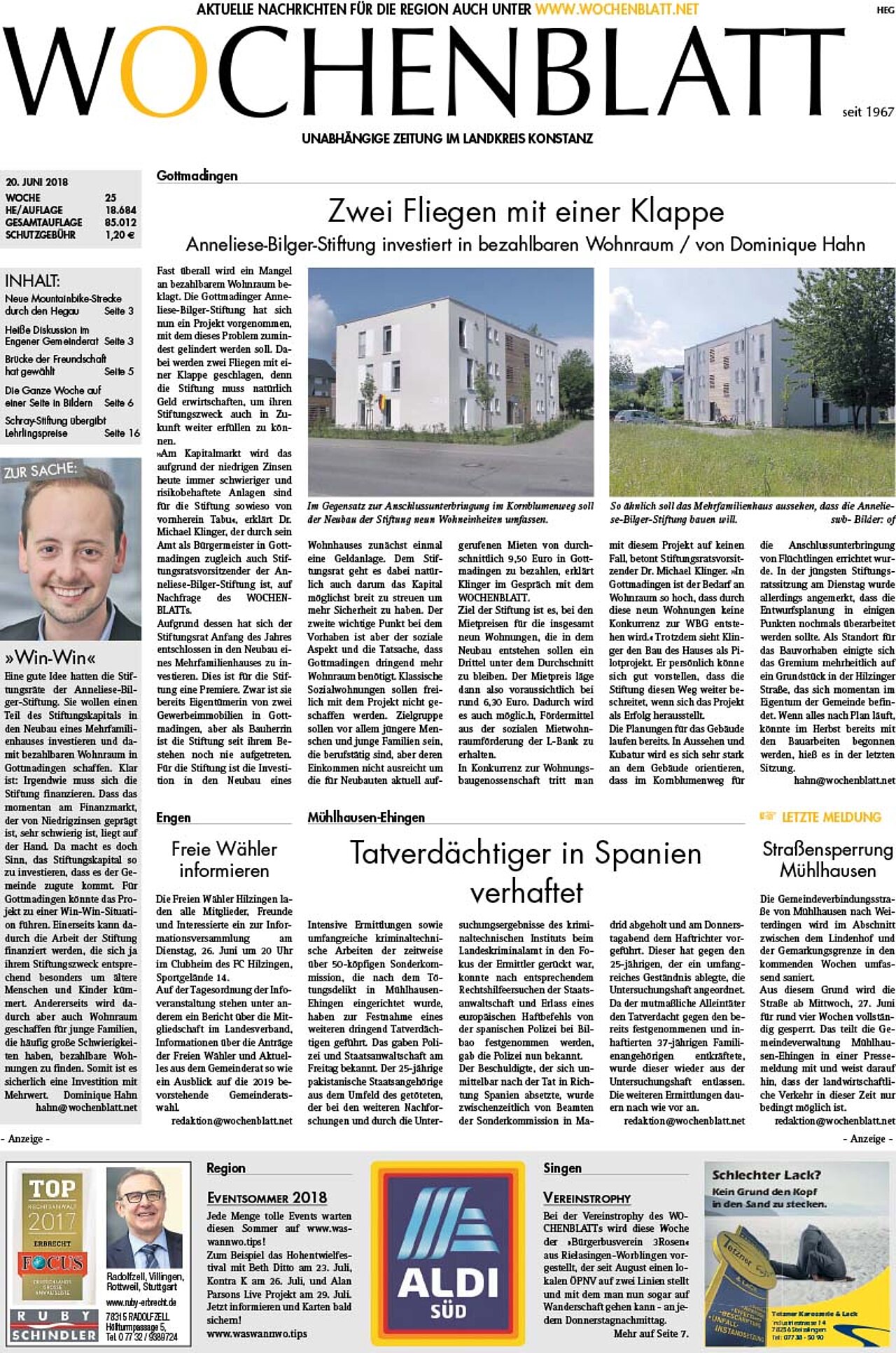 Ausgabe 25 vom 20. Juni 2018