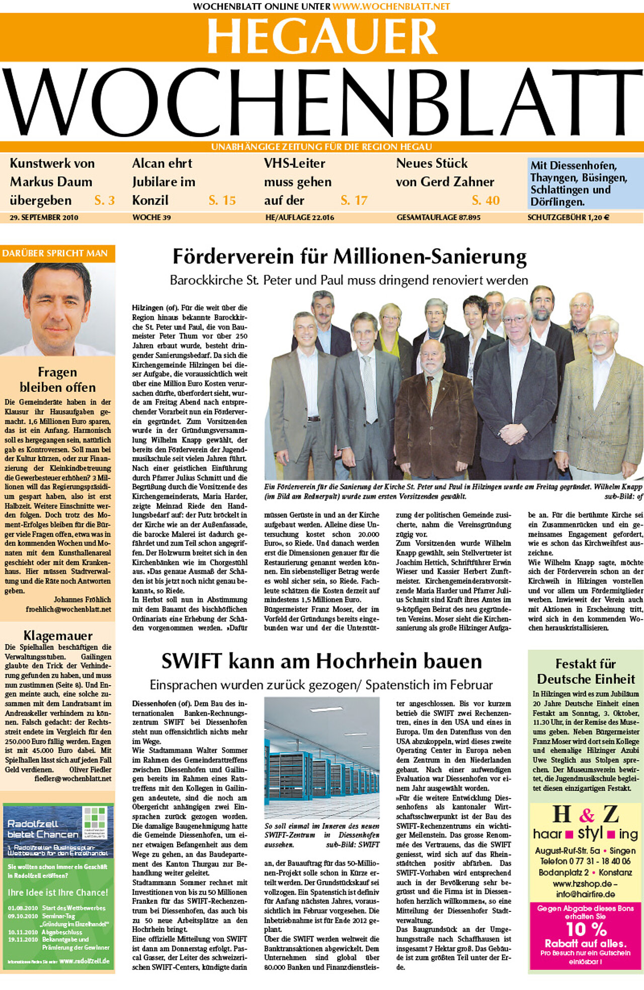 Ausgabe 39 vom 29. September 2010