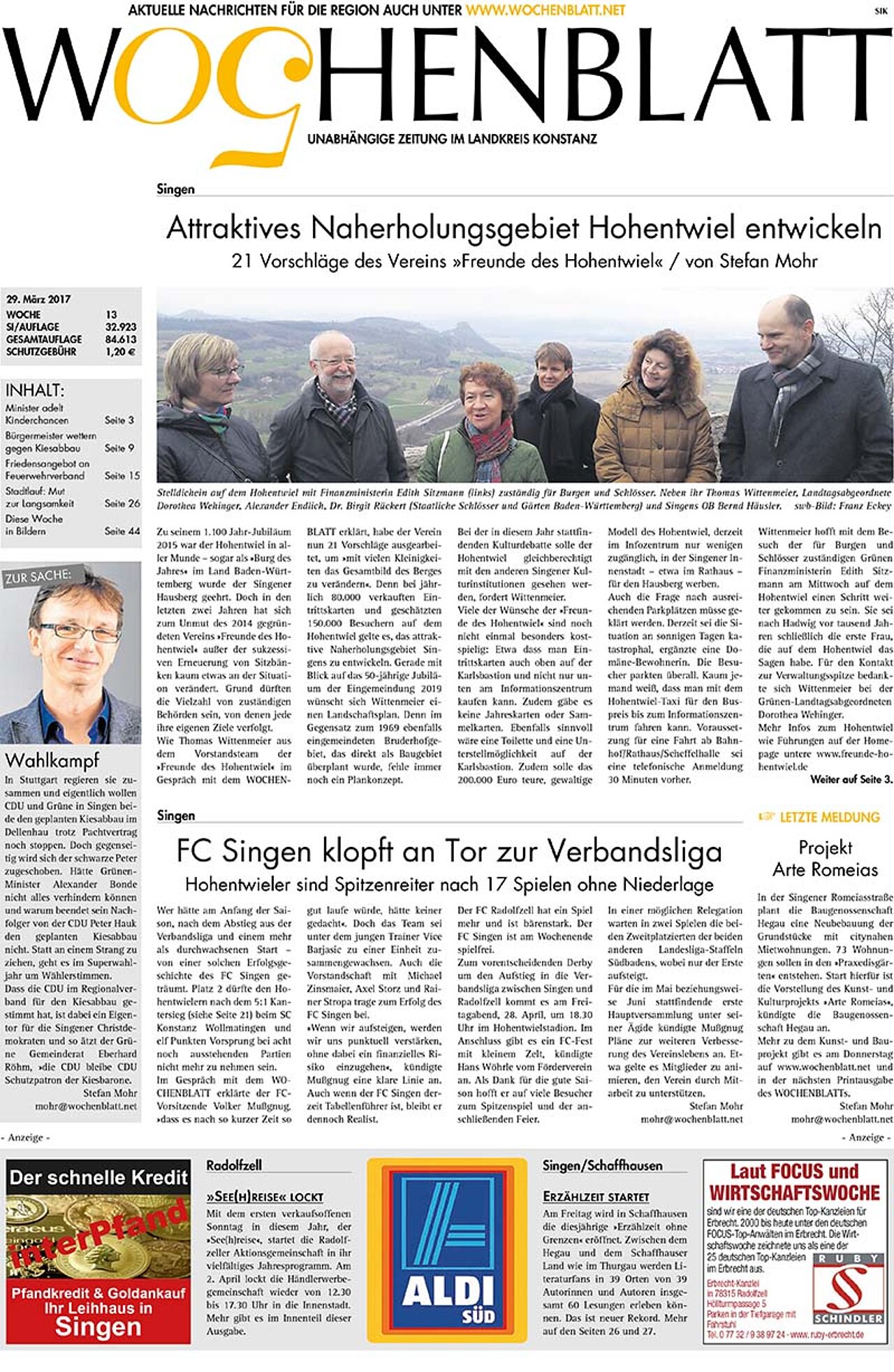 Ausgabe 13 vom 29. März 2017