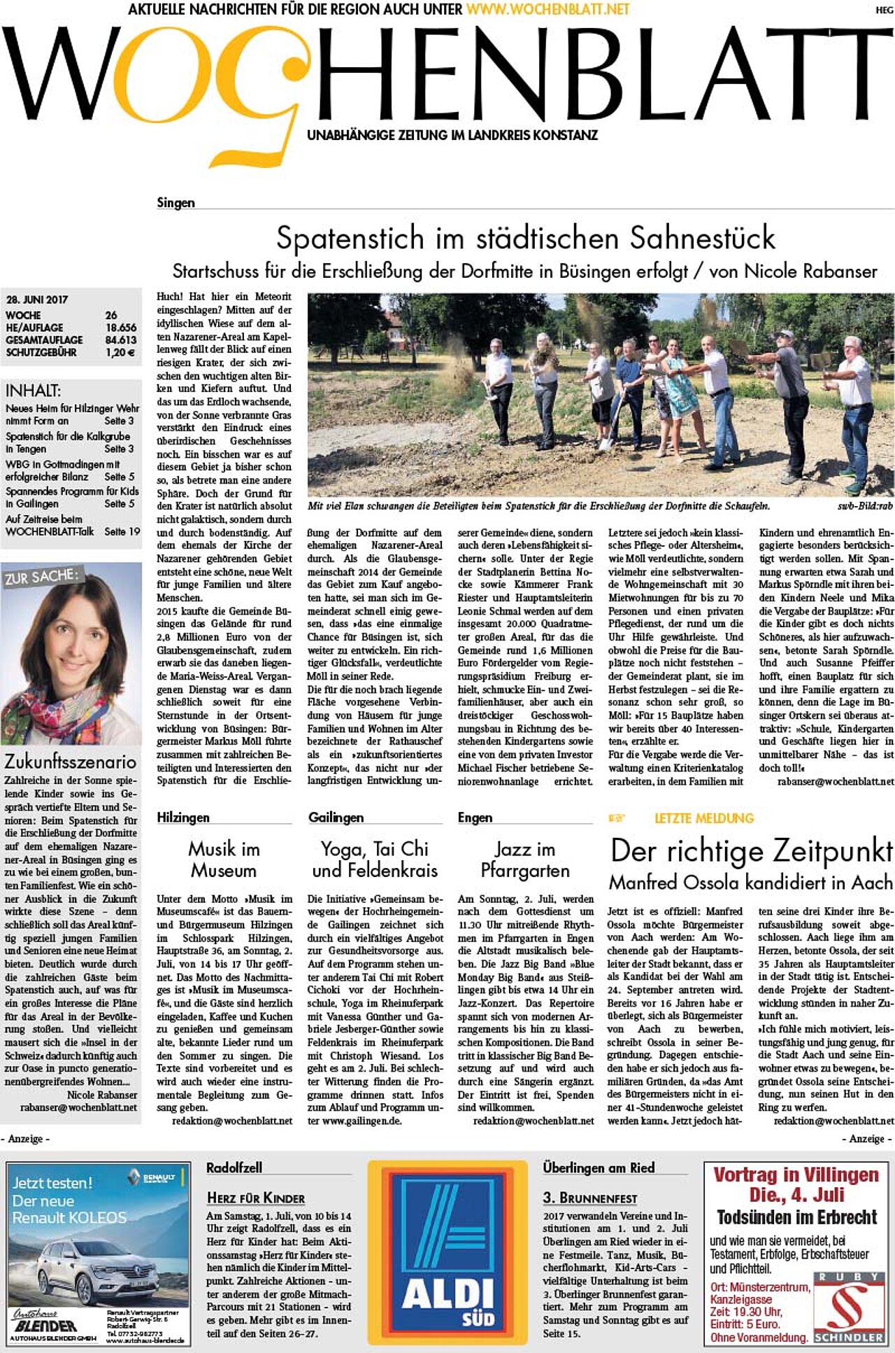 Ausgabe 26 vom 28. Juni 2017